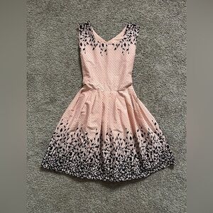 Charming Pink and Black Dress